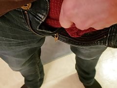 Jerk Off and Cum in Restroom