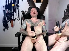 Guys wanking, plump, fleshlight solo