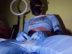 Navi guy jerk off and cumshot.