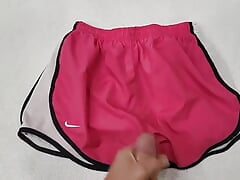 Cum on Pink Pair of Sisters Nike Shorts