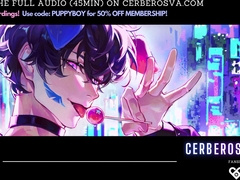 Jism on my face sate! Enslaved Masculine NSFW Audio