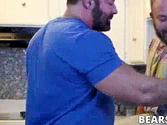 fur covered dad taunts chubby hunk before hardcore barebacking