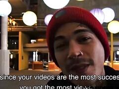 Tattooed straight latino bareback before ebony stud facial