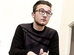 Geeky guy in glasses gets his butthole wrecked BIG TIME