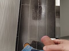 Public toilet jerking off
