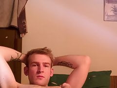 Hungarian man play with huge cock
