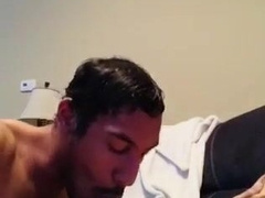 Latino Interrupts Army Soldiers Movie Game To Inhale His Shaft and Munch His Jizz