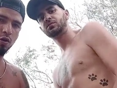 Leo Bulgari receives a hot outdoor cumshot in the dunes!