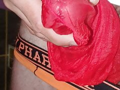 Red vintage stocking  explode