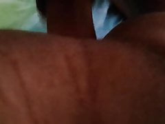 Fucking the hungry asian's pussy with cockcage on