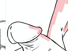 ten Min Edging Contest While I Draw a Gigantic Man sausage #two - Yaoi drawing process