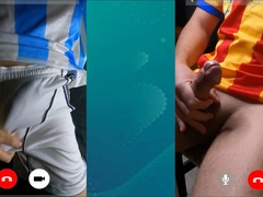 Players from opposing teams privately hook up on movie call to jerk after the derby