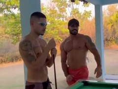 I called my mates to have fun pool and they made me pick up their cues.