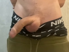 Dominant guy with a big cock jerks off and finishes strong