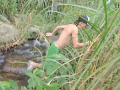 BANGED IN THE WOODS WITH A STRAIGHT NEIGHBOR