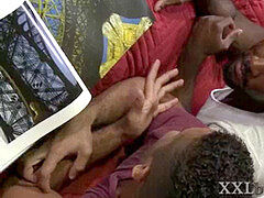 draped black hunks penetrate for jizz in mouth