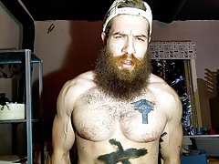 Amateur Bearded Kyle Buck Stroke Cum Dump Big Load Balls Stretched