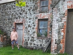 Outdoor Naked Wank For Step daddy With Cum Shots