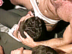 Hunk blowjob, anal cumshot, gangbang