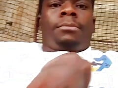 young man with big dick masturbating