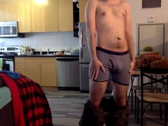 24yo Bony Youngster Toy Naked Bootie Man Sausage Disrobe Taunt for Dad - Web Cam