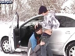 Guys suck bb sex at home after snow fun