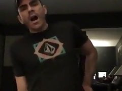 Jacking while riding dildo