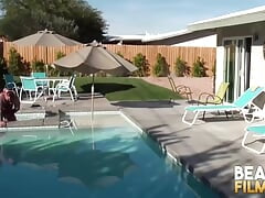 BEARFILMS Naked Marc Angelo And Carlo Cox Enjoys Side Pool Threesome