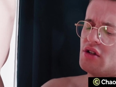 Blue Eyed Horny Devil Smashed By Tatted Muscle