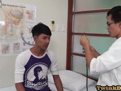 Twink Asian Examined And Close Up Dildoed By Doctor