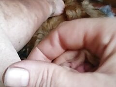 Cumming in chair.