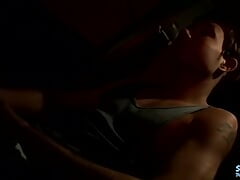 Hung straight thug Billy da Kidd tugs his dick in his car