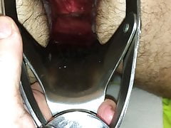 Horse speculum and deep fist for my loving bitch