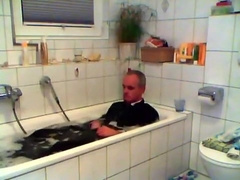 Cum in Business suit