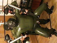 Green and green - swinged rubberslave