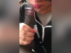 18 year old sucks bbc( cums twice)