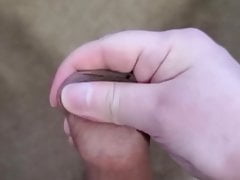 Hairy Wet Uncut Cock Masturbation