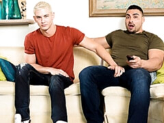 Couch-based butt blasting session with Derek Wulf and Jay Dymel