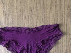 cum in purple panties