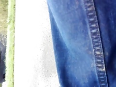 almost got caught flashing masturbating in public