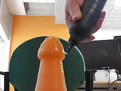 Anal practice with the medium size 60-70mm well headed plug.  session 052. 20220603.