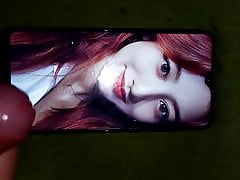 Twice Jihyo cumtribute rubbing uncut cock