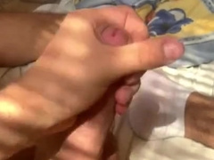 Youngster Tugging and Jizz in White Socks