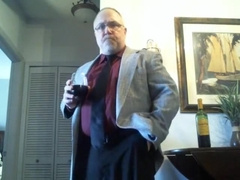 Older Suit Disrobe (with Red Wine!)