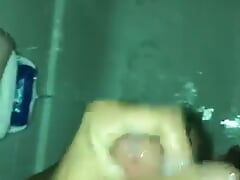 Unloading big load of cum