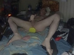Gay dude enjoys intense ass play with massive toys and anal plugs