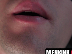 Dylan Knight hangs upside down begging for cum during cruel edging