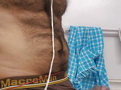 undressing and playing with my cock