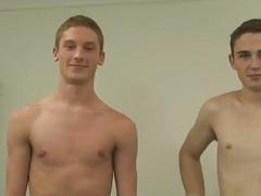 Gay guys strip naked and suck each other off passionately