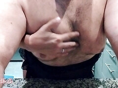 Enjoying the boobs of the cow